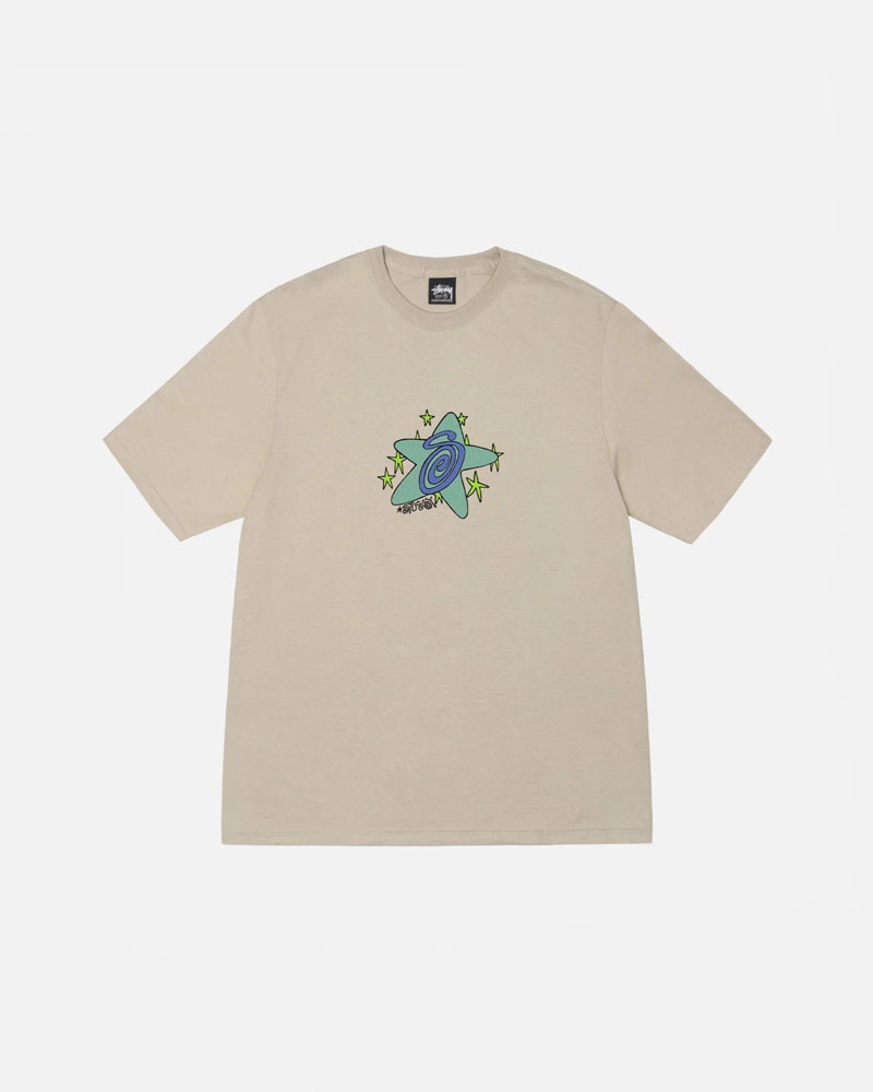 Stüssy Galaxy T-shirt Khaki | Sverige 279UJARXO