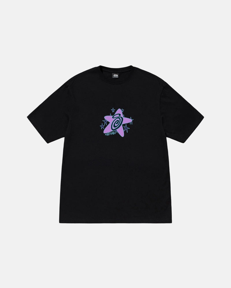 Stüssy Galaxy T-shirt Svarta | Sverige 935KOEVXD