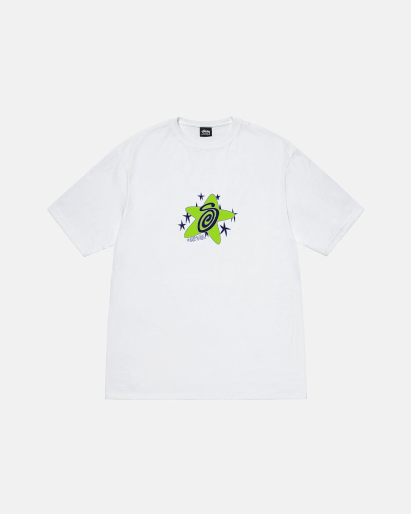 Stüssy Galaxy T-shirt Vita | Sverige 637XILTKR