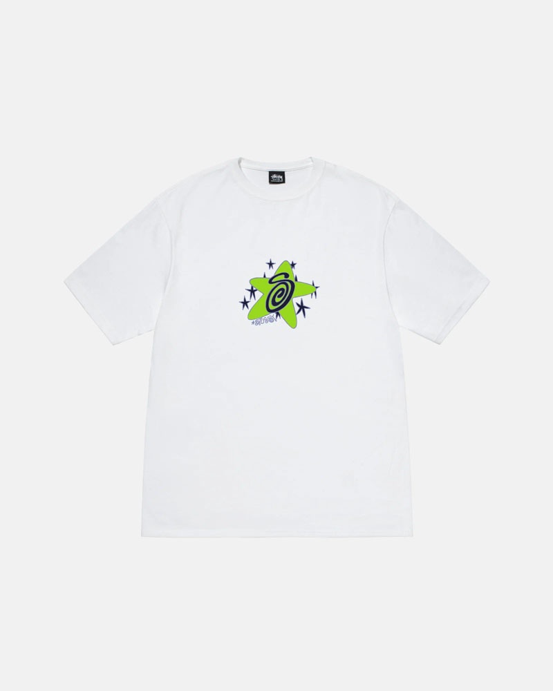 Stüssy Galaxy T-shirt Vita | Sverige 697PKJYDL