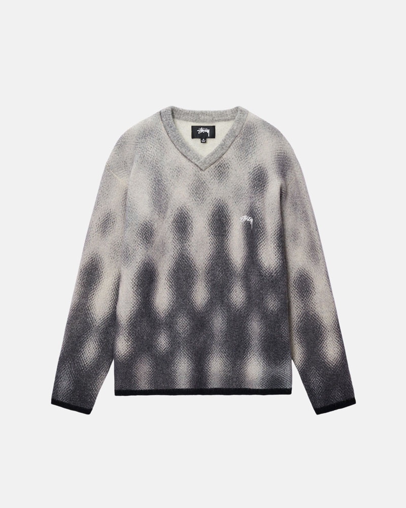 Stüssy Gradient Dot Brushed Tröja Grå | Sverige 587LKQGVZ