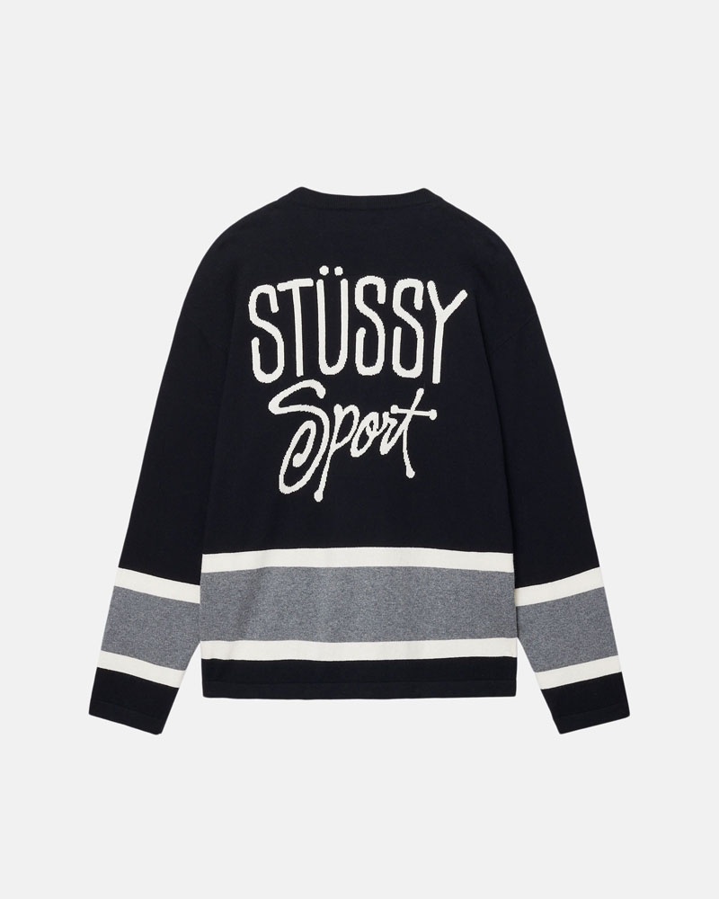 Stüssy Hockey Tröja Svarta | Sverige 659VEZBPY