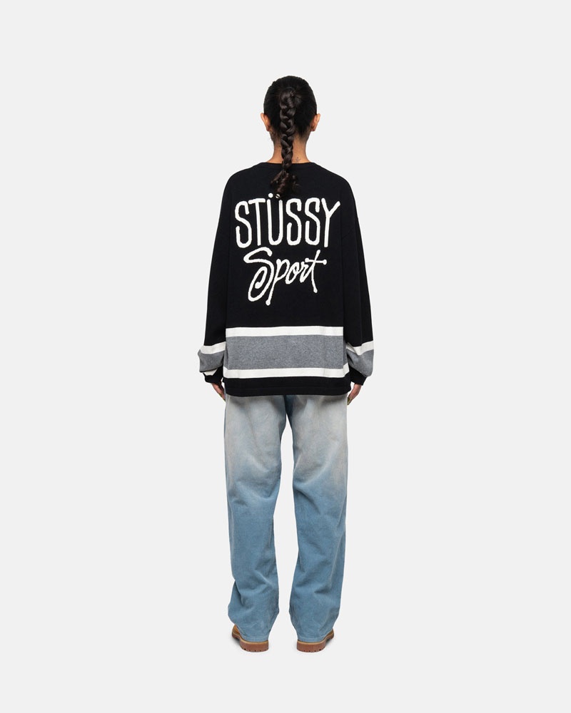 Stüssy Hockey Tröja Svarta | Sverige 659VEZBPY