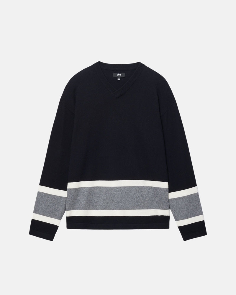 Stüssy Hockey Tröja Svarta | Sverige 659VEZBPY