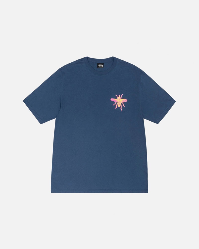 Stüssy Housefly T-shirt Blå | Sverige 450DHASLY