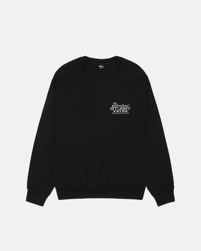 Stüssy IST Crew Pigment Dyed Sweatshirt Svarta | Sverige 916LKHXVY