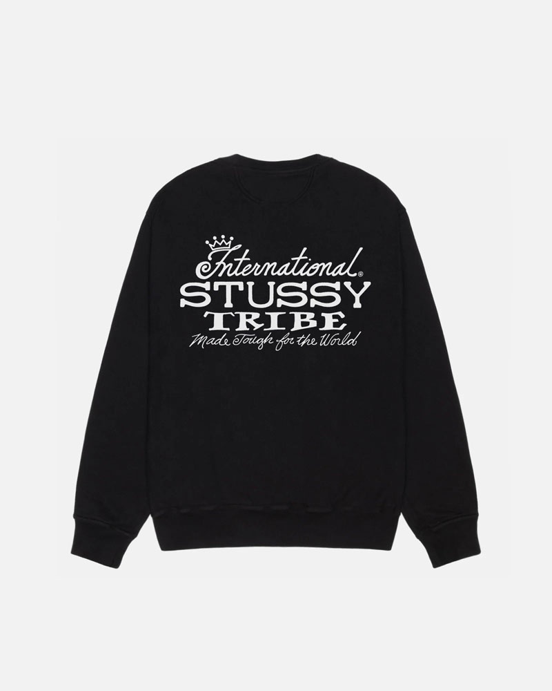 Stüssy IST Crew Pigment Dyed Sweatshirt Svarta | Sverige 916LKHXVY