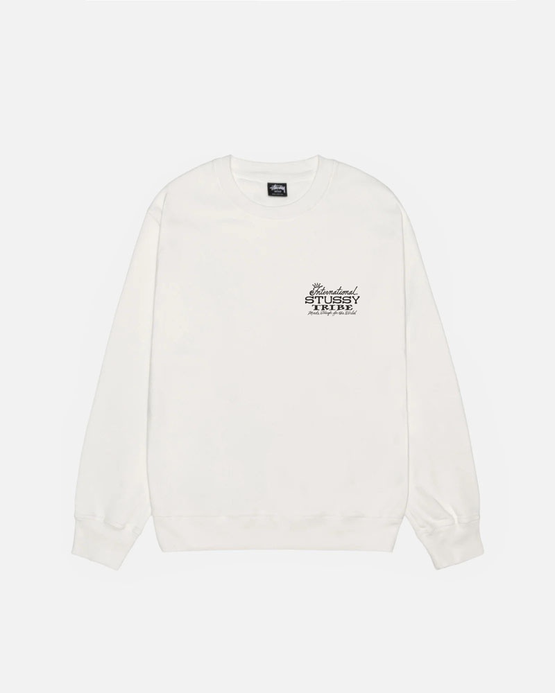 Stüssy IST Crew Pigment Dyed Sweatshirt Vita | Sverige 704APGIVJ