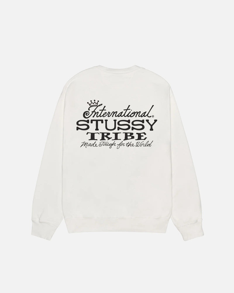 Stüssy IST Crew Pigment Dyed Sweatshirt Vita | Sverige 704APGIVJ