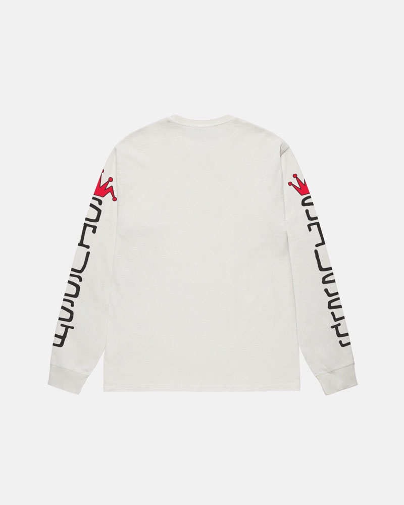 Stüssy Jumbo LS Pigment Dyed T-shirt Beige | Sverige 716UXVDBO