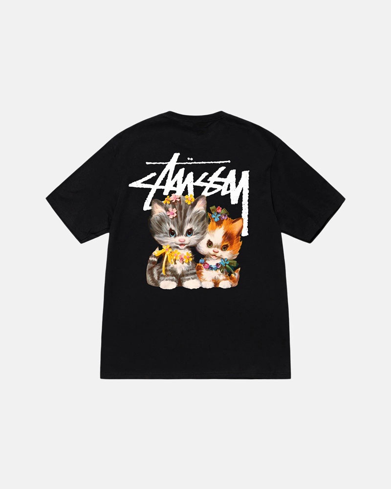 Stüssy Kittens T-shirt Svarta | Sverige 840JBUEAX