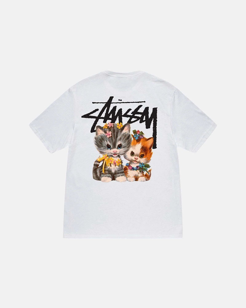 Stüssy Kittens T-shirt Vita | Sverige 450GPBUAT