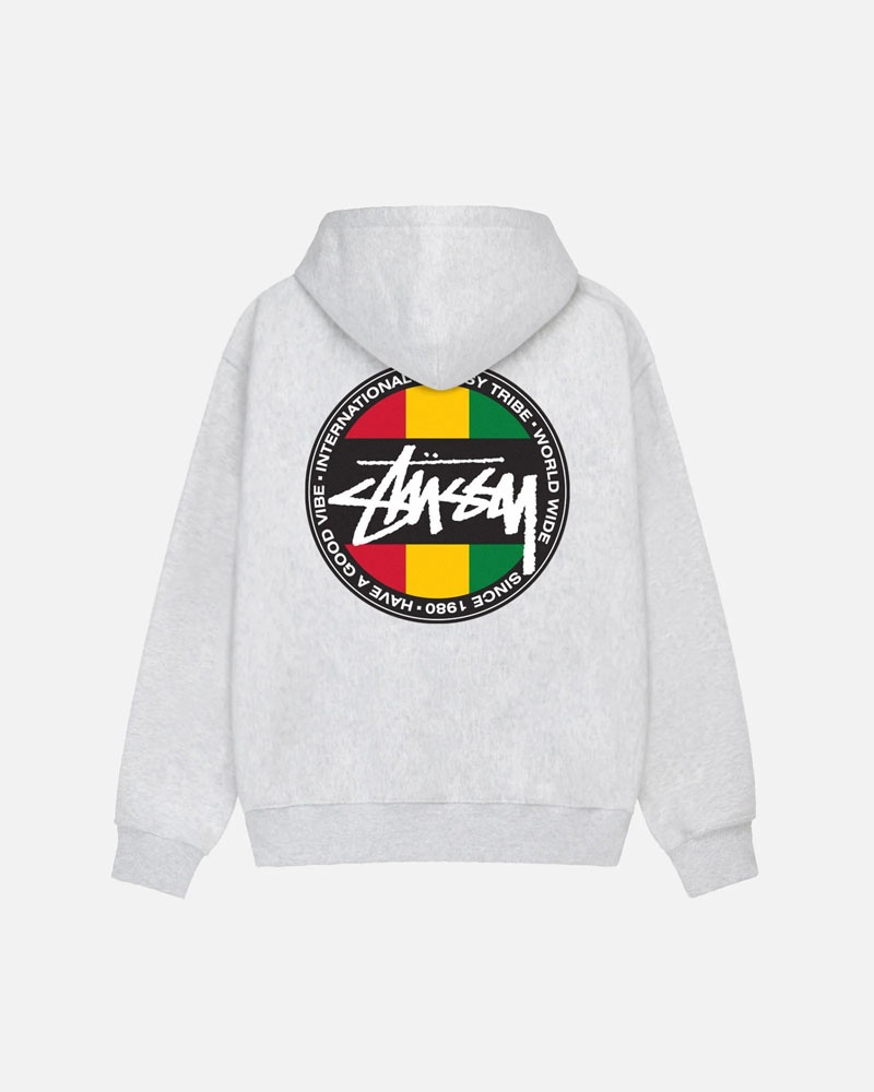 Stüssy Klassiska Dot Hoodie Grå | Sverige 840HMAULX