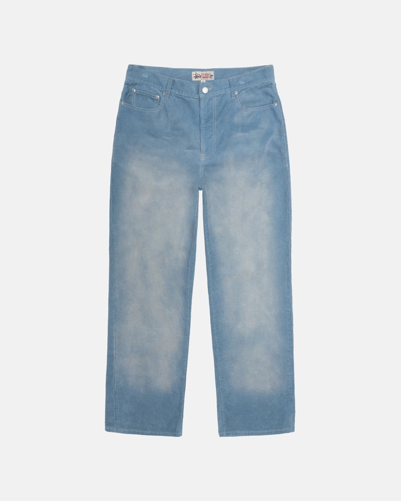 Stüssy Klassiska Jean Faded Corduroy Jeans Blå | Sverige 520STCWVN