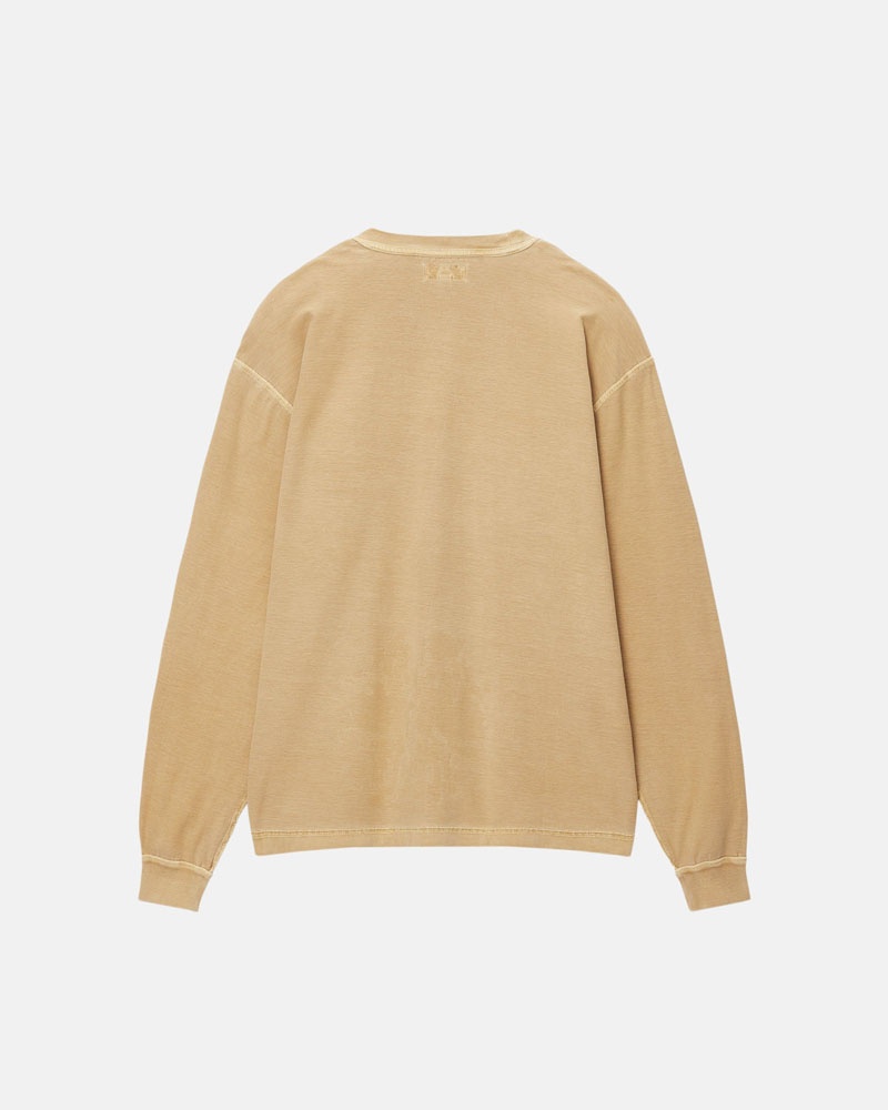 Stüssy Lazy LS T-shirt Guld | Sverige 295GYEZMV