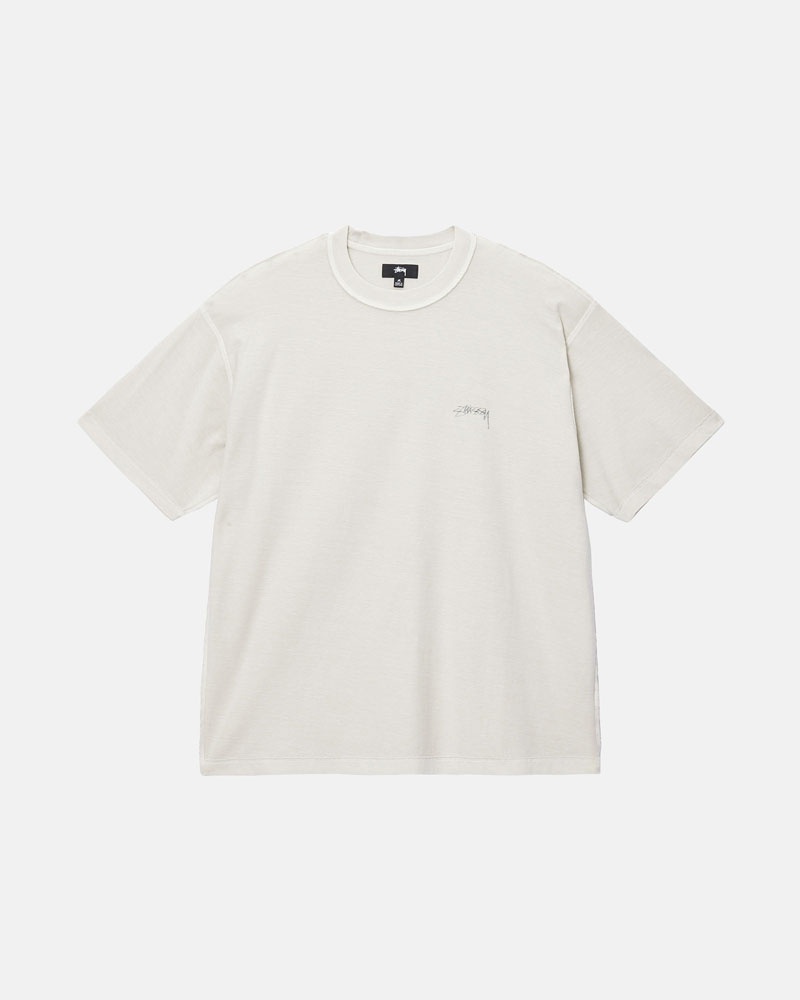 Stüssy Lazy T-shirt Beige | Sverige 931RNYKEP