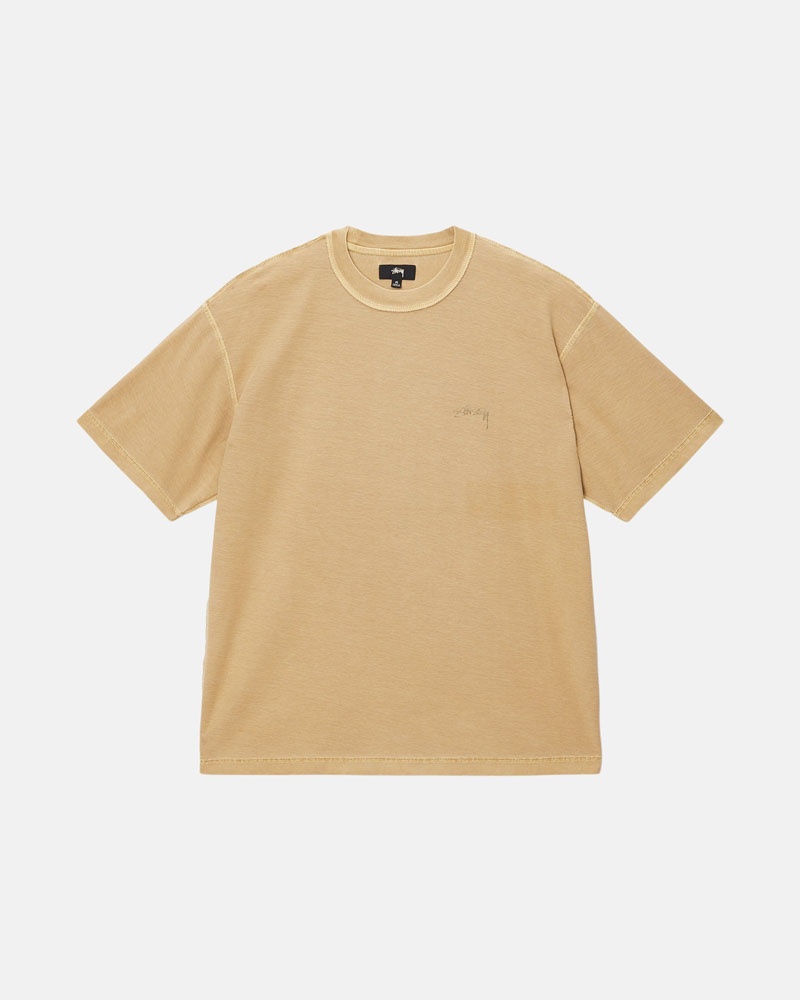 Stüssy Lazy T-shirt Guld | Sverige 527TDLAPO