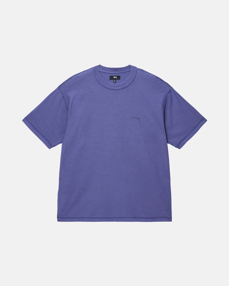 Stüssy Lazy T-shirt Mörkblå | Sverige 903UNGJFP