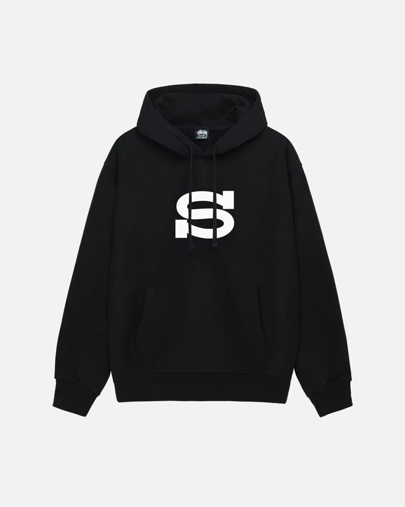 Stüssy Letterman Hoodie Svarta | Sverige 768EFMGWC