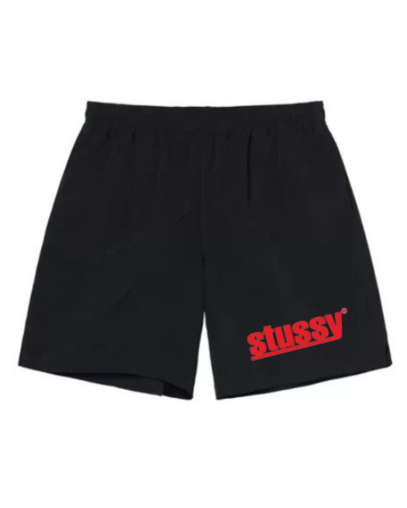 Stüssy Logo Shorts Röda | Sverige 542XRYJDG