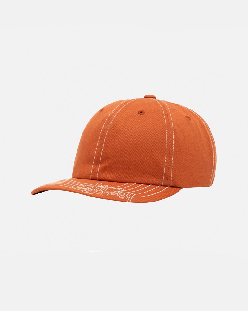 Stüssy Low Pro Basic Stitch Strapback Kepsar Orange | Sverige 713SWIYJG