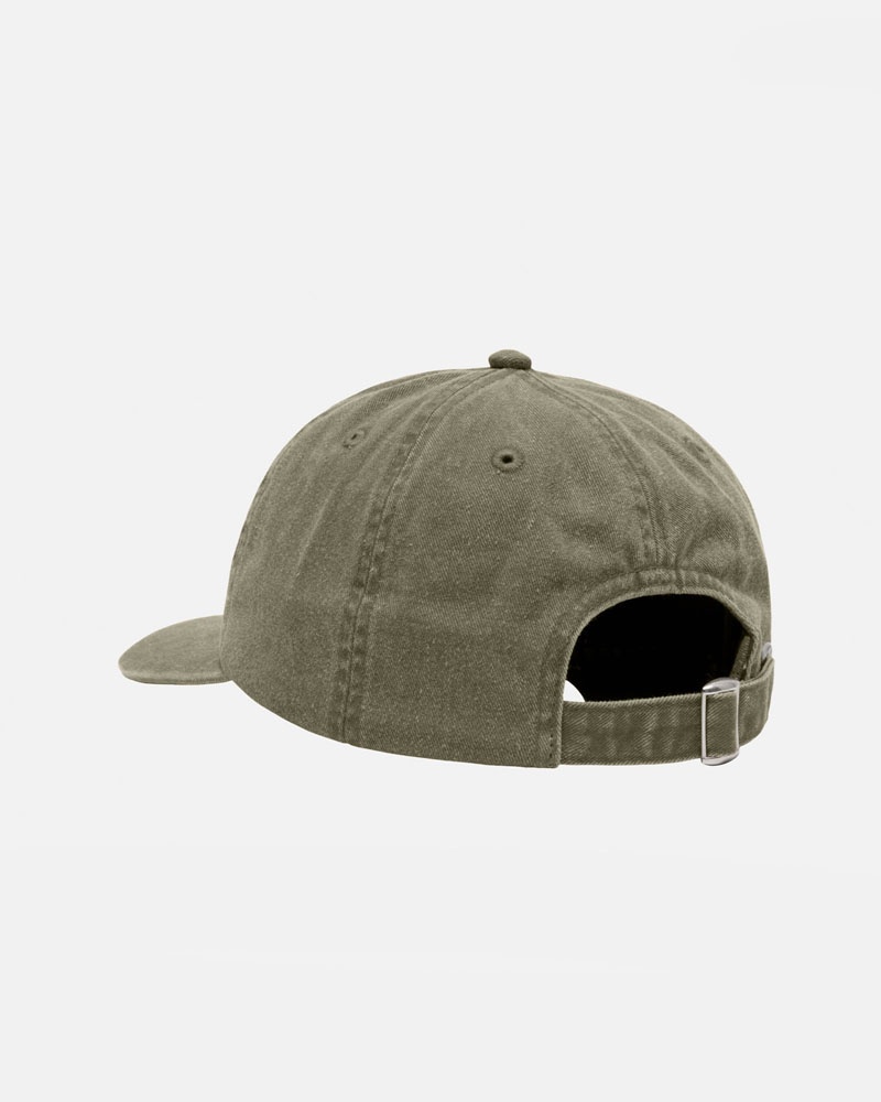 Stüssy Low Pro Basic Washed Strapback Kepsar Olivgröna | Sverige 378JNFCVL