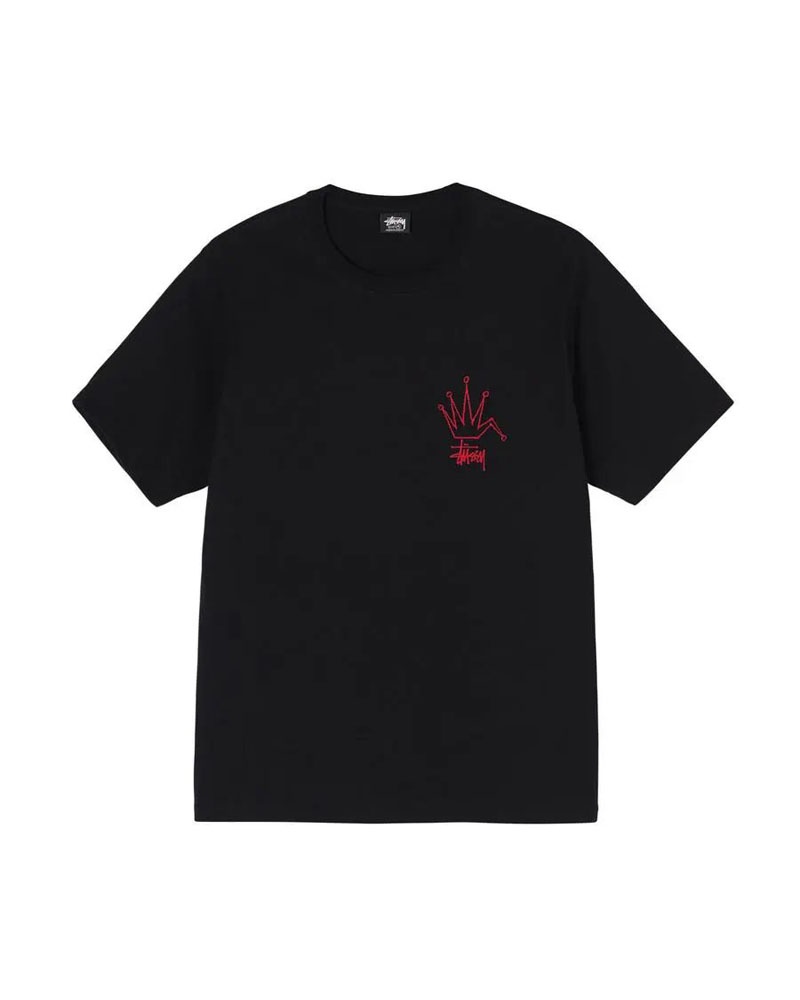 Stüssy Mens Broken Crown T-shirt Svarta | Sverige 495XEWZOY