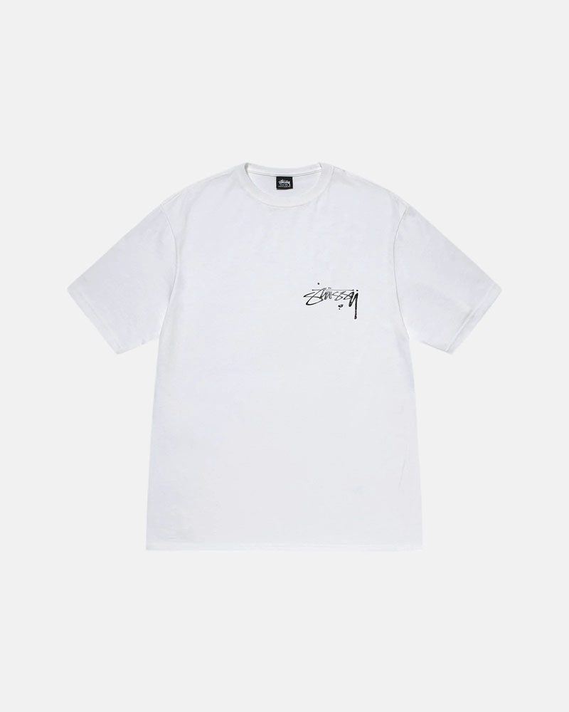 Stüssy Mercury T-shirt Vita | Sverige 026MVCDKN