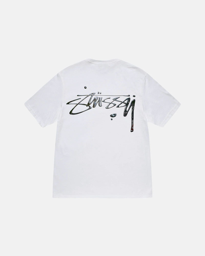 Stüssy Mercury T-shirt Vita | Sverige 026MVCDKN