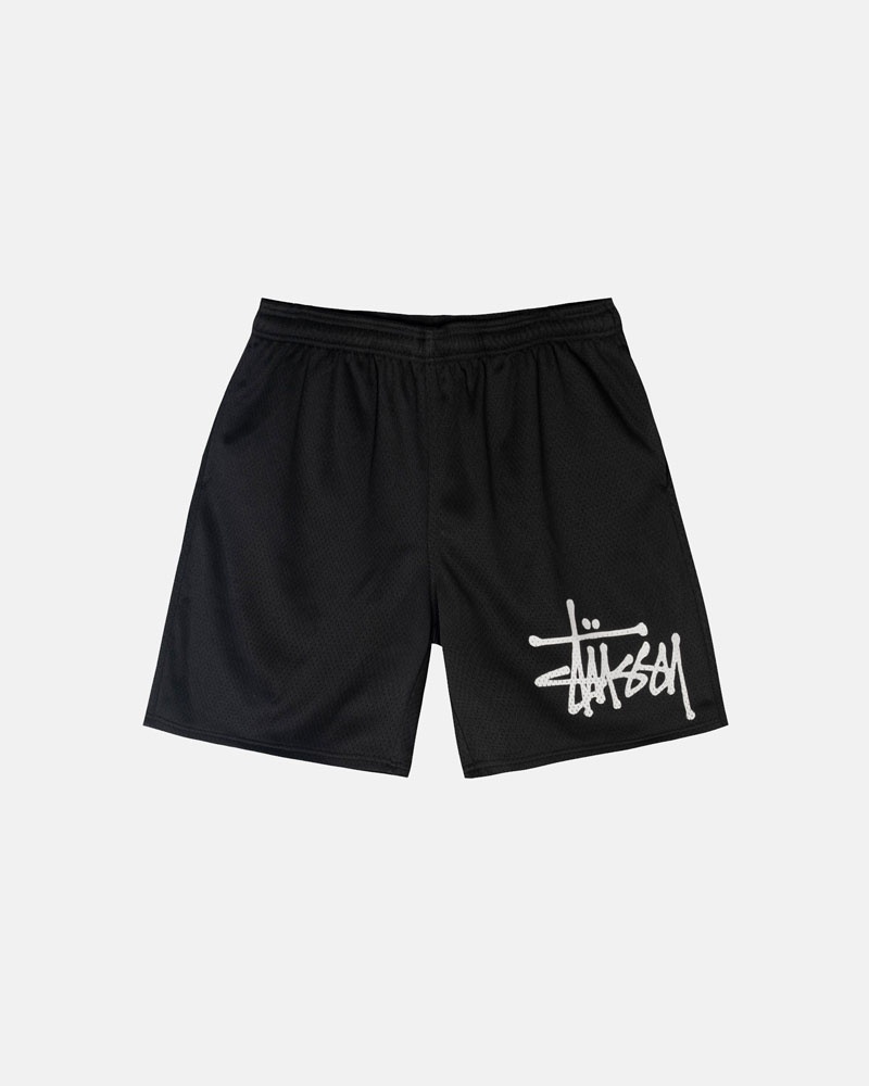 Stüssy Mesh Korta Big Basic Shorts Svarta | Sverige 642QZROAY