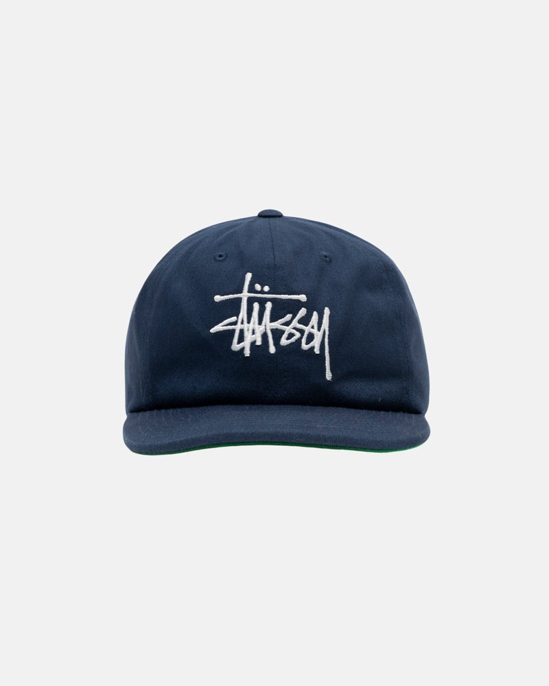 Stüssy Mid-Depth Basic Strapback Kepsar Marinblå | Sverige 548ZOAJEM