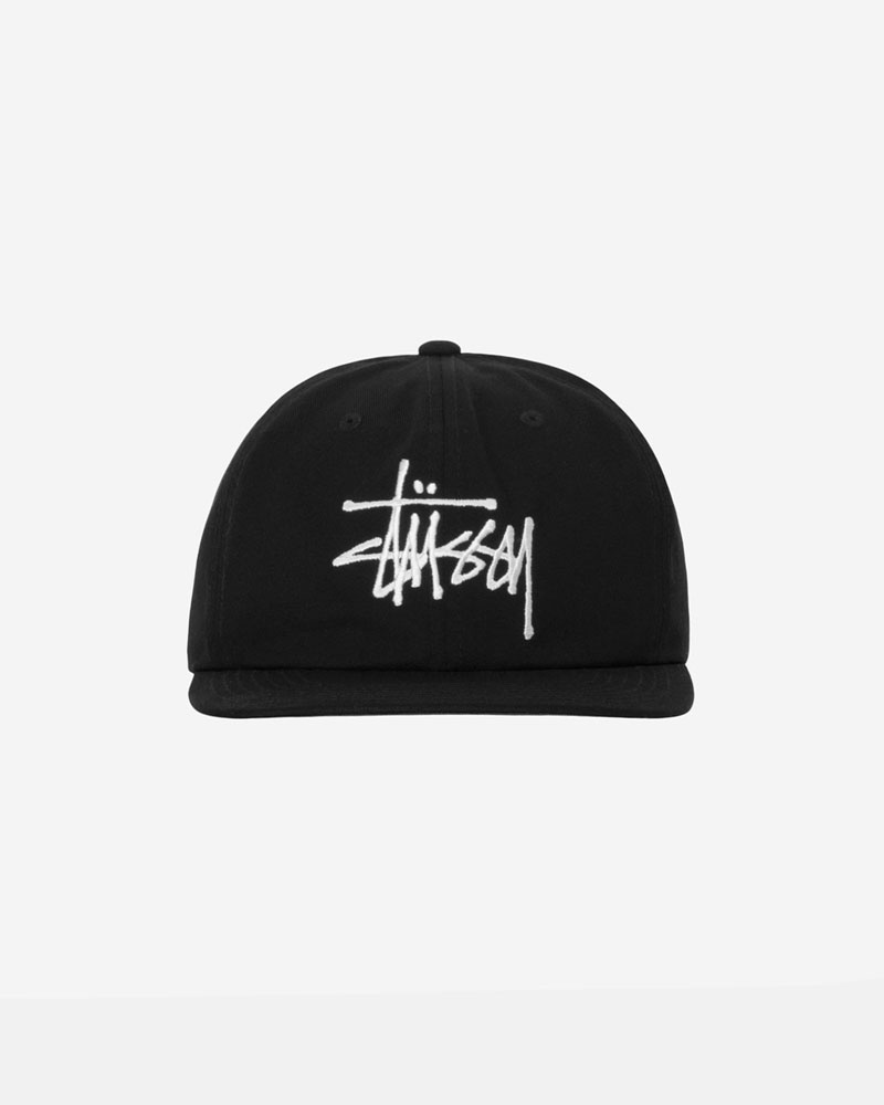 Stüssy Mid-Depth Basic Strapback Kepsar Svarta | Sverige 609LNGVKJ