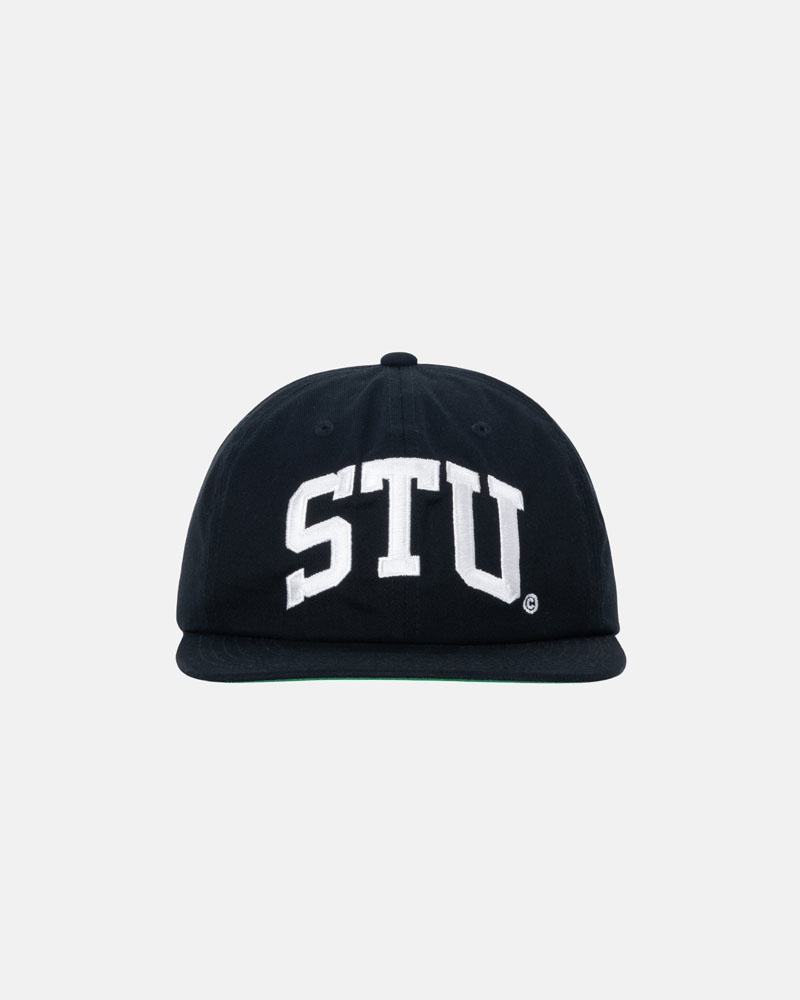 Stüssy Mid-Depth Stu Arch Strapback Kepsar Svarta | Sverige 632KTDROJ