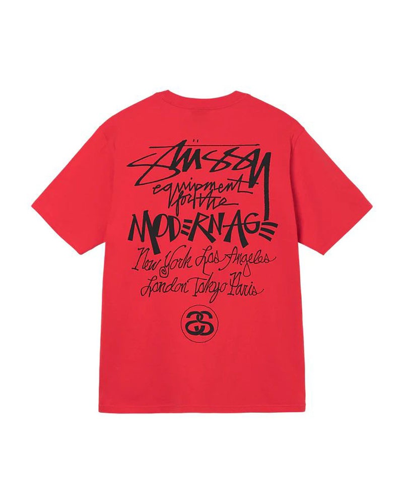 Stüssy Modern Ålder T-shirt Röda | Sverige 936OSILBU