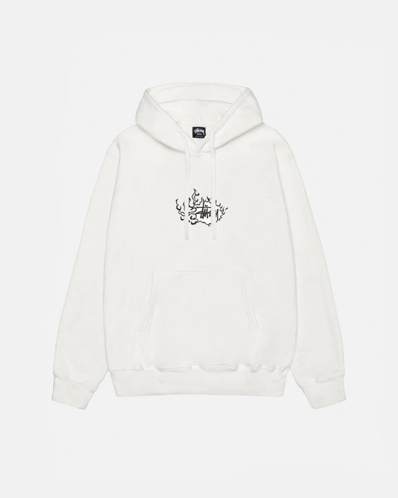 Stüssy Mosaic Dragon Pigment Dyed Hoodie Beige | Sverige 207JYLSWZ