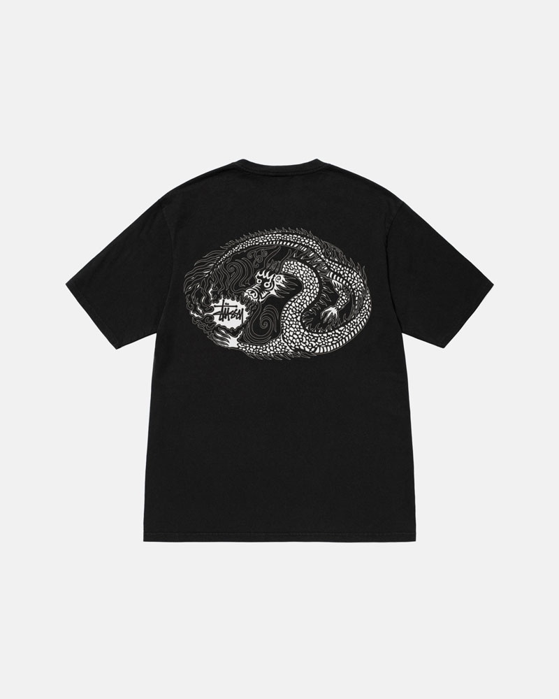 Stüssy Mosaic Dragon Pigment Dyed T-shirt Svarta | Sverige 684SNHLMF