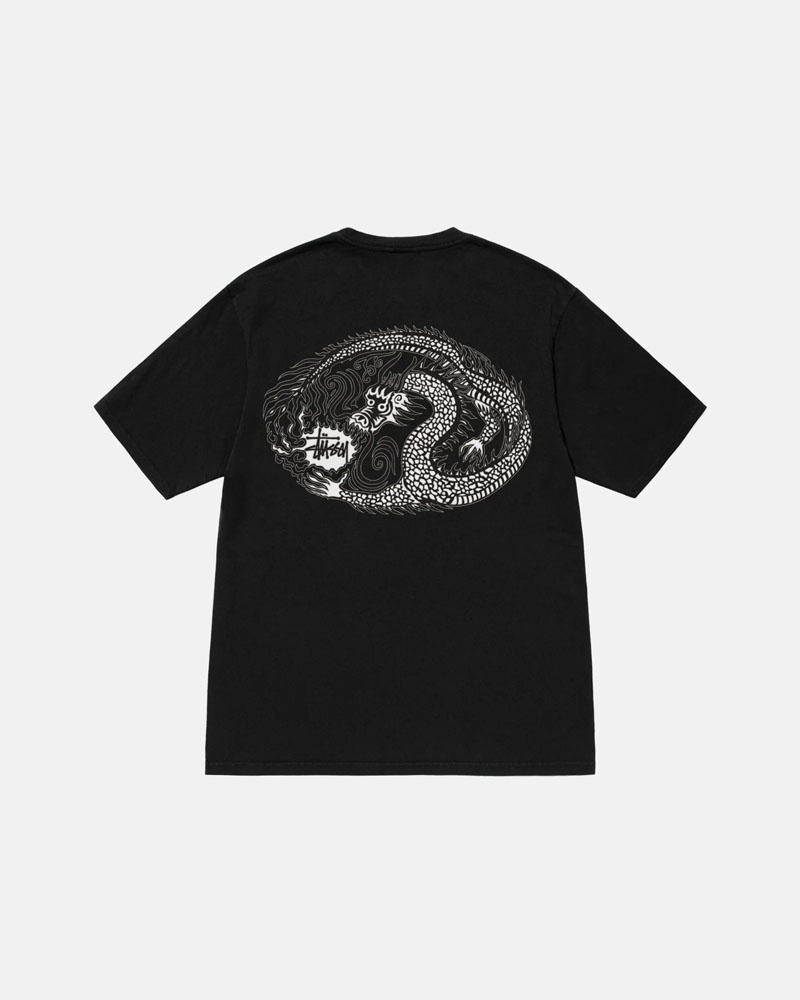 Stüssy Mosaic Dragon Pigment Dyed T-shirt Svarta | Sverige 864POGJHK