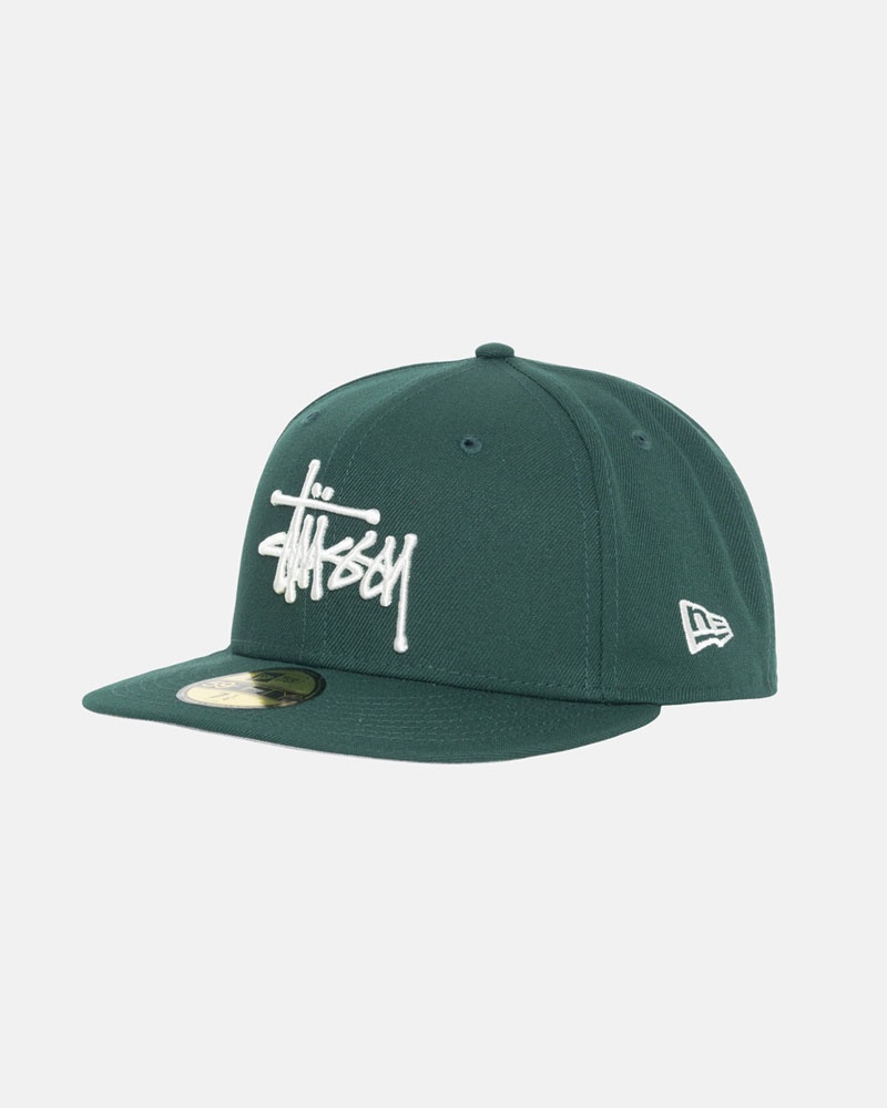 Stüssy New Era 59Fifty Authentic Kepsar Gröna | Sverige 548YHKBNF