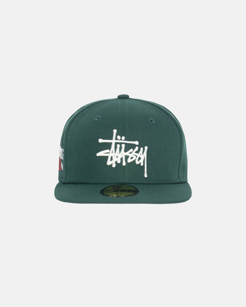 Stüssy New Era 59Fifty Authentic Kepsar Gröna | Sverige 548YHKBNF