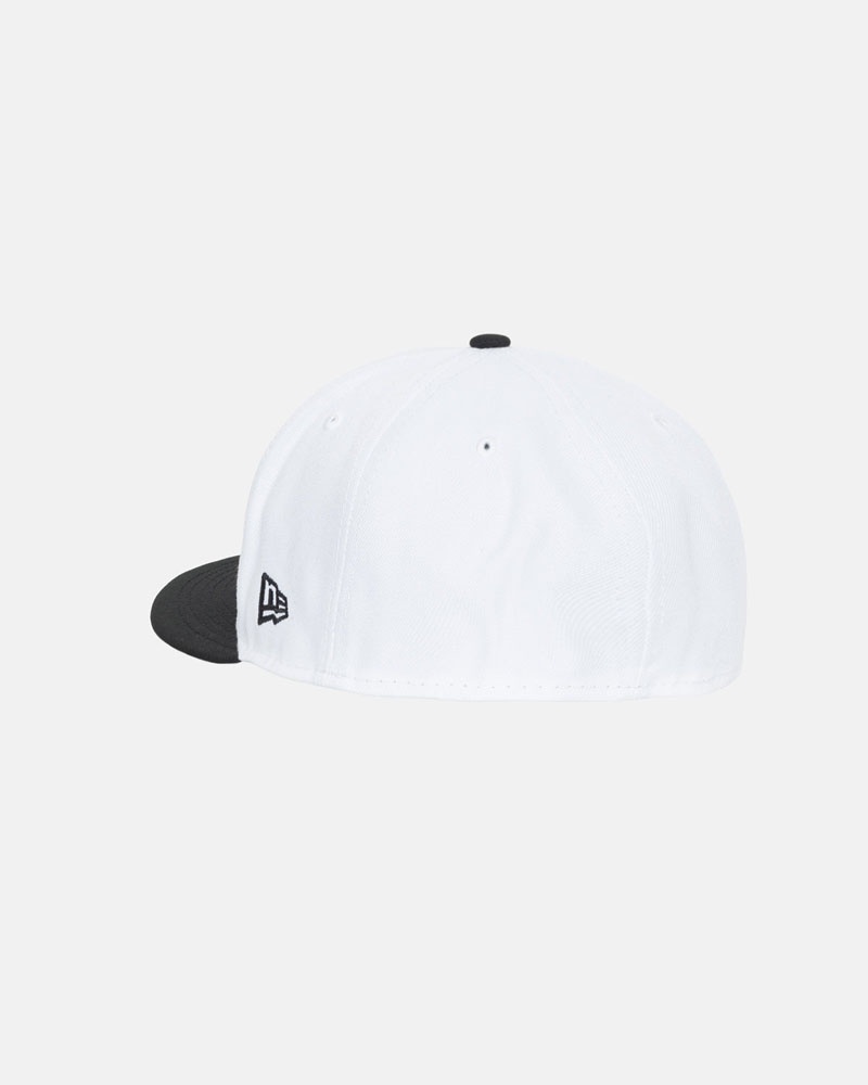 Stüssy New Era 59Fifty Curly S Kepsar Vita Svarta | Sverige 064FEJBZH