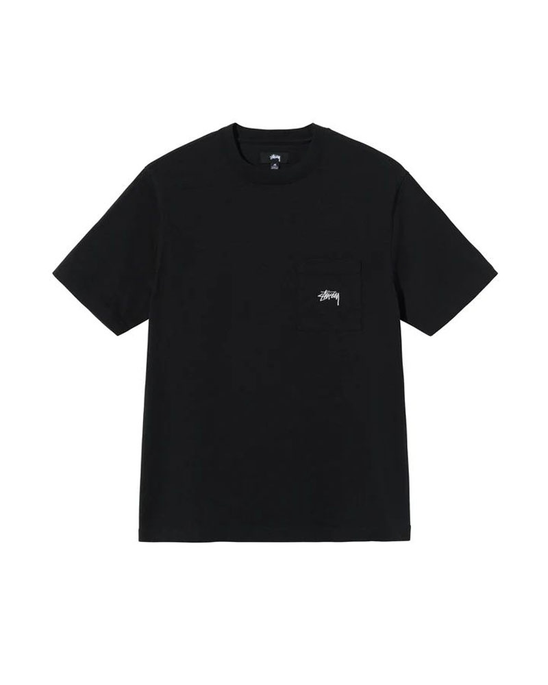 Stüssy Overdyed SS Pocket Crew T-shirt Svarta | Sverige 482SNQOAE