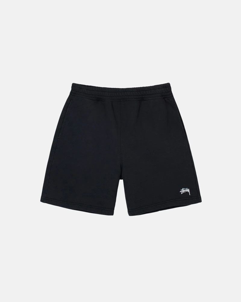 Stüssy Overdyed Stock Logo Sweat Shorts Svarta | Sverige 031TAIPBD