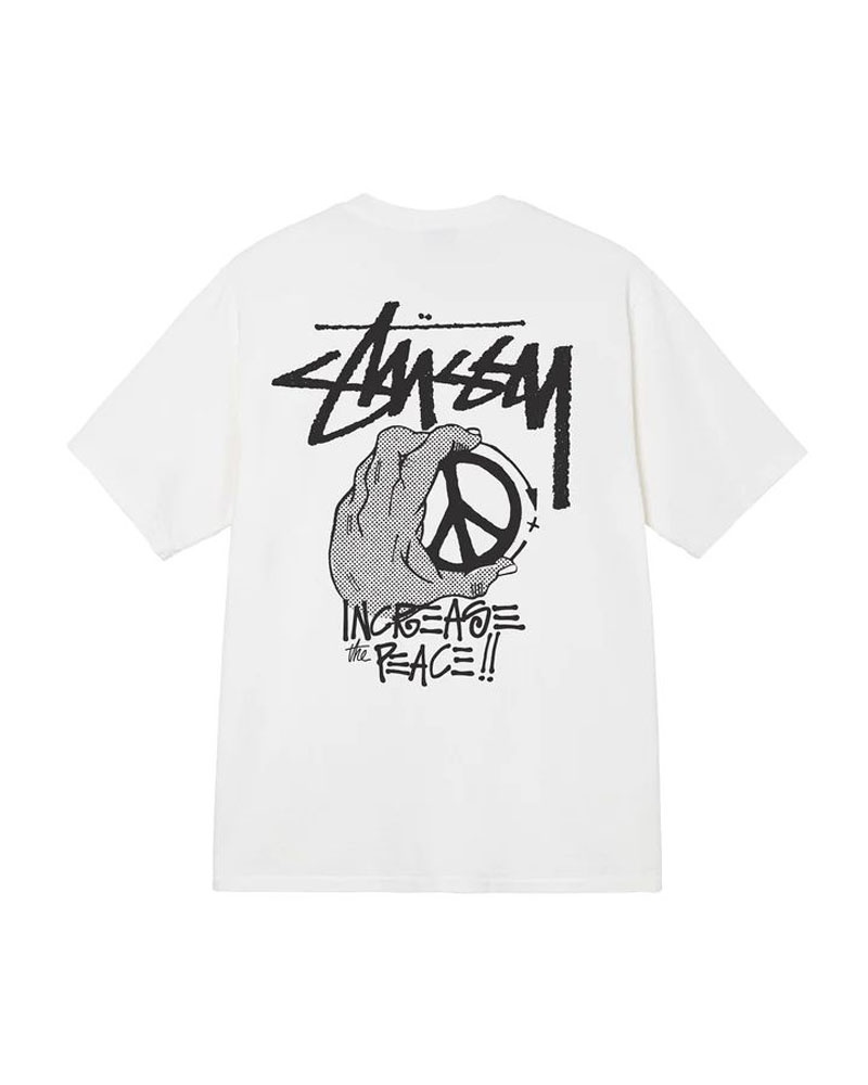 Stüssy Peace Hand Pigment Dyed T-shirt Vita | Sverige 704VGDCZX