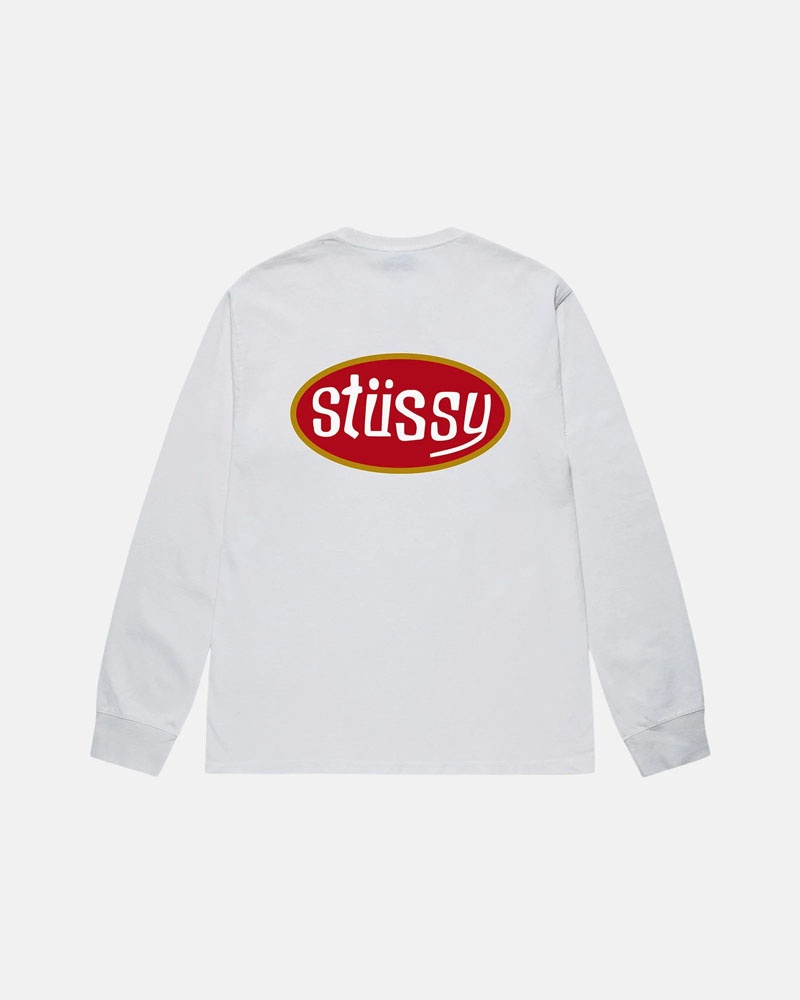 Stüssy Pitstop LS T-shirt Vita | Sverige 256UEMNIQ