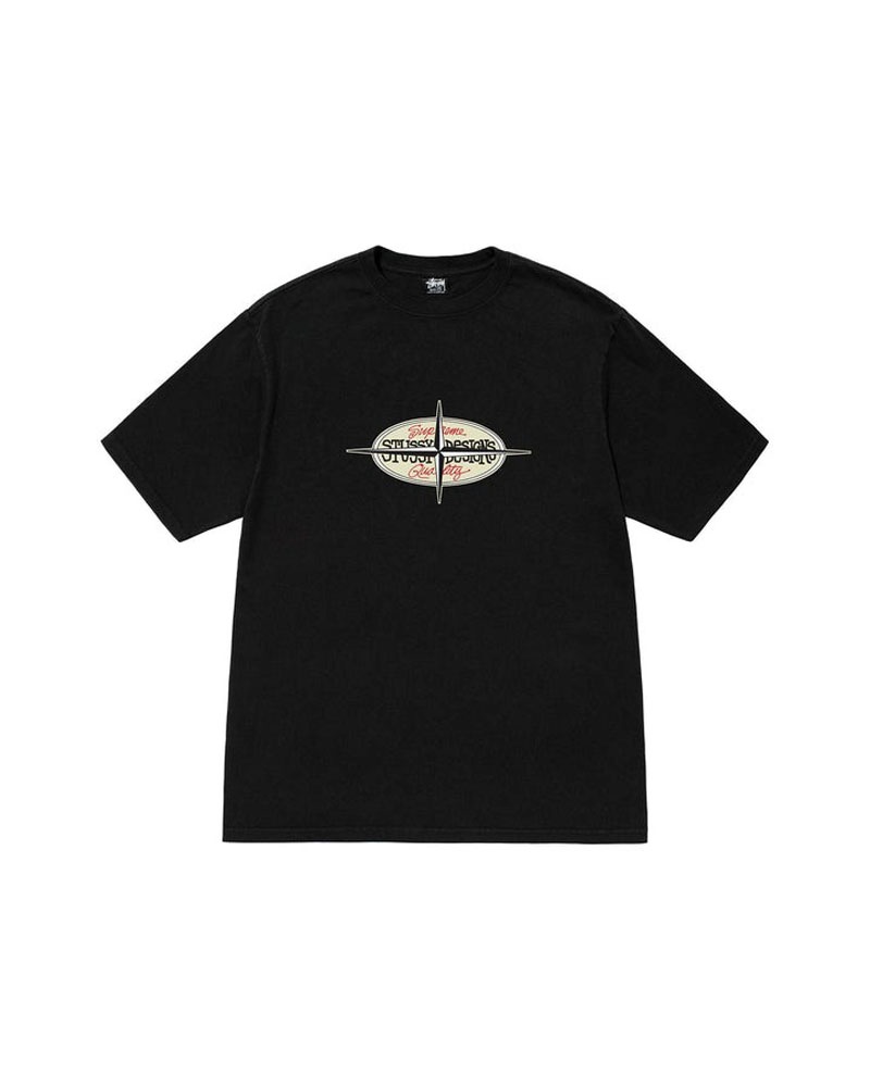 Stüssy Points Pigment Dyed T-shirt Svarta | Sverige 475SJQMTH