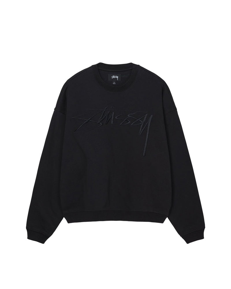 Stüssy Relaxed Smoothstock Crew Sweatshirt Svarta | Sverige 589CGKEXB