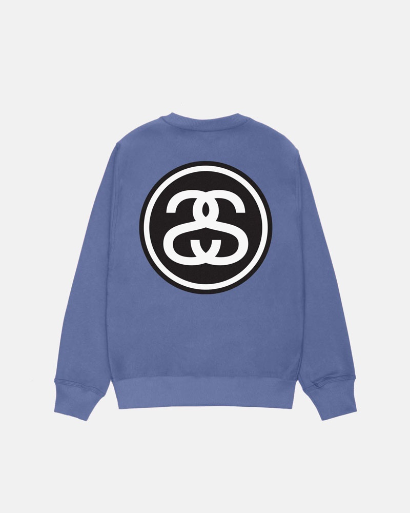 Stüssy SS-Link Storm Crew Sweatshirt Blå | Sverige 784AMKYON