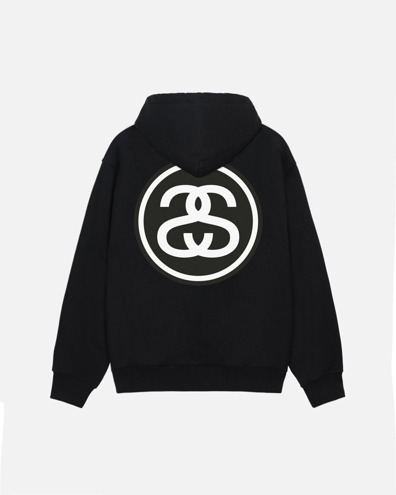 Stüssy SS-Link Zip Hoodie Svarta | Sverige 526NUMELZ