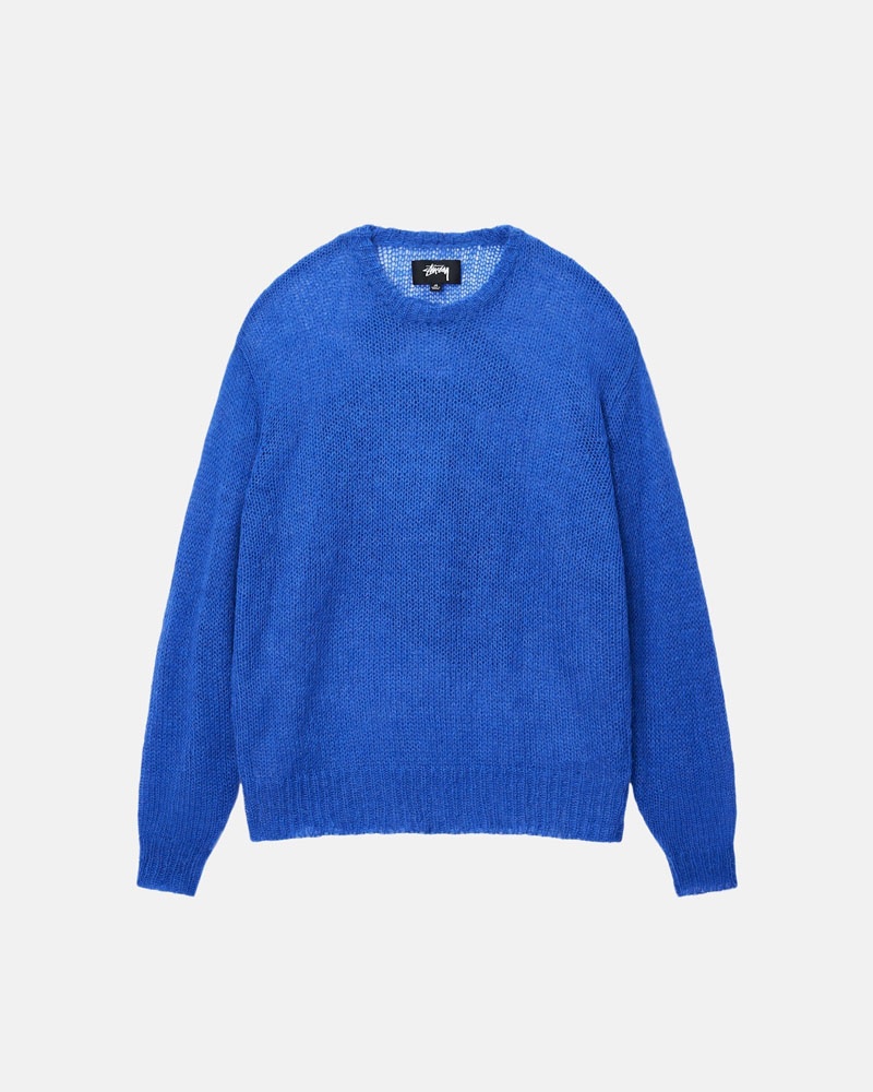 Stüssy S Loose Knit Tröja Blå | Sverige 794KGNCZE