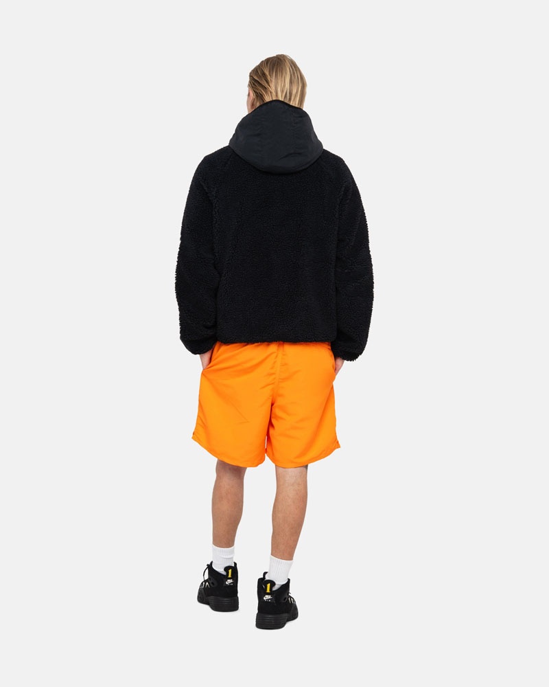 Stüssy Sherpa Paneled Hooded Jacka Svarta | Sverige 370HFUDNY